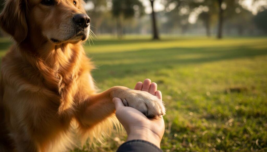 Neither love nor obedience – when your dog gives you their paw, this is what it really means