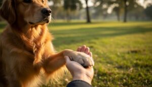 Neither love nor obedience – when your dog gives you their paw, this is what it really means