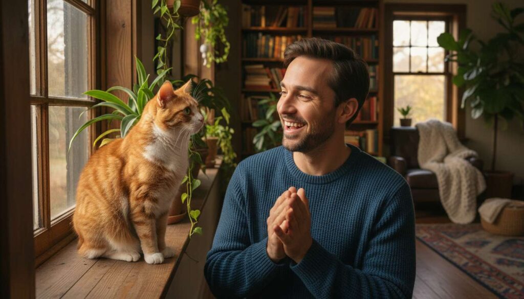 Cats and their owners: a new study reveals felines meow more when greeting men