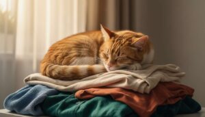 Why does your cat suddenly sleep on your clothes? Behaviourists explain