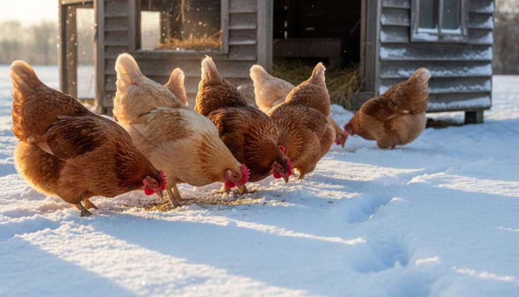Hens in winter: the crucial step that keeps your poultry laying in the cold