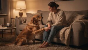 What it means when your dog puts their paw on your leg